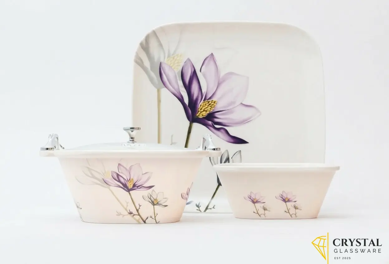 Graceware Sirena Neue Crystal Coated 88 Pcs Dinner Set  